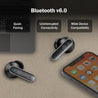 pTron Bassbuds Eon in-Ear TWS Earbuds w/ 13mm Drivers, 45Hrs Playtime, Dual HD Mic & TruTalk AI-ENC Calls, Custom EQ, Mobile App, Bluetooth v6.0 Headphones, Voice Assist., Type C Charging & IPX5 (Black)