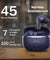 pTron Bassbuds Eon in-Ear TWS Earbuds w/ 13mm Drivers, 45Hrs Playtime, Dual HD Mic & TruTalk AI-ENC Calls, Custom EQ, Mobile App, Bluetooth v6.0 Headphones, Voice Assist., Type C Charging & IPX5 (Blue)