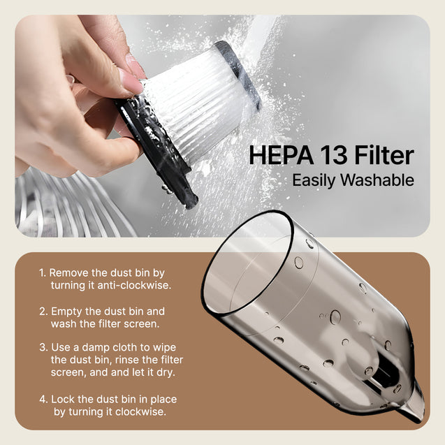 pTron NeoVac X1 14kPA Powerful Suction 80W Cordless Handheld Car/Home Vacuum Cleaner with Blower, HEPA Filter, High Torque DC Motor, Compact & Lightweight, Rechargeable, Multiple Attachments (Black)