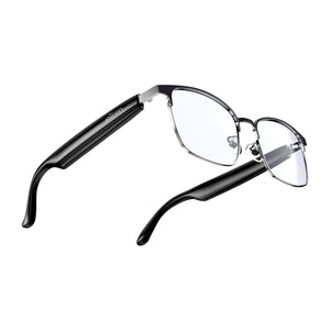 pTron Orbis Era Smart Glasses with Bluetooth V5.4, Open Ear Music, Handsfree Calls, Protects Eye from Blue Light Emitted from Digital Screens, 8Hrs Playtime, Connect with Phones/Tablets (Black)
