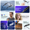 pTron Orbis Era Smart Glasses with Bluetooth V5.4, Open Ear Music, Handsfree Calls, Protects Eye from Blue Light Emitted from Digital Screens, 8Hrs Playtime, Connect with Phones/Tablets (Black)