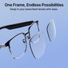 pTron Orbis Era Smart Glasses with Bluetooth V5.4, Open Ear Music, Handsfree Calls, Protects Eye from Blue Light Emitted from Digital Screens, 8Hrs Playtime, Connect with Phones/Tablets (Black)