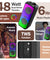 pTron Fusion Beats 48W Bluetooth Party Speaker w/Immersive Sound, Dual 4 inch Neo Drivers, Rhythmic RGB Lights, 6Hrs Playtime, BT5.3/Aux/TF Card/USB Playback Modes, Type-C Charging (Midnight Black)
