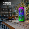 pTron Fusion Beats 48W Bluetooth Party Speaker w/Immersive Sound, Dual 4 inch Neo Drivers, Rhythmic RGB Lights, 6Hrs Playtime, BT5.3/Aux/TF Card/USB Playback Modes, Type-C Charging (Midnight Black)