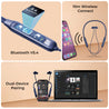 pTron Tangent Rush w/ 50Hrs Playtime, Pristine Sound, Dual-Device Pairing, Bluetooth 5.4 Wireless in-Ear Earphones with Mic, Voice Assistant, Type-C Fast Charging & IPX5 Water Resistant (Ink Blue)