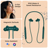 pTron Tangent Rush w/ 50Hrs Playtime, Pristine Sound, Dual-Device Pairing, Bluetooth 5.4 Wireless in-Ear Earphones with Mic, Voice Assistant, Type-C Fast Charging & IPX5 Water Resistant (Forest Green)