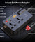pTron PowerEdge 200W Car Laptop Charger/Car Power Inverter with 2 USB (3A & 2.4A) + 2 Type-C (30WPD & 2.4A), Smart USB Charging Ports, 12V/24V DC to 220V AC, 2X Universal AC Outlet (Black)