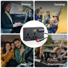 pTron PowerEdge 200W Car Laptop Charger/Car Power Inverter with 2 USB (3A & 2.4A) + 2 Type-C (30WPD & 2.4A), Smart USB Charging Ports, 12V/24V DC to 220V AC, 2X Universal AC Outlet (Black)