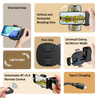 pTron MHR1 Phone Clip Camera Grip Handle w/Detachable BTv5.4 Remote Shutter, 55-90mm Clamping Range, Shoot Videos, Take Snaps, Stable & Firm Grip, Compatible with iOS & Android Devices (Black)