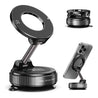 pTron Dockit 360° Magnetic Car Mobile Holder, Strong Vacuum Suction, Universal Car Mount for Dashboard, Gym, Mirror, Compact, Foldable, Rotatable Mobile Stand Compatible with All Smartphones (Black)