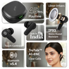 pTron Bassbuds NEO TWS Earbuds w/ 13mm Drivers, 45Hrs Playtime, Dual HD Mic & AI-ENC Calls, Custom EQ, Mobile App, Bluetooth V5.4 Earphones, Voice Assistant, Type C Fast Charging & IPX5 (Raven Black)