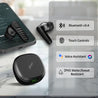 pTron Bassbuds NEO TWS Earbuds w/ 13mm Drivers, 45Hrs Playtime, Dual HD Mic & AI-ENC Calls, Custom EQ, Mobile App, Bluetooth V5.4 Earphones, Voice Assistant, Type C Fast Charging & IPX5 (Raven Black)