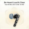 pTron Bassbuds Indie in-Ear TWS Earbuds w/ 10mm Drivers, 45Hrs Playtime, Dual HD Mic & AI-ENC Calls, Custom EQ, Mobile App, Bluetooth V5.4 Earphones, Voice Assistant, Type C Charging & IPX5 (Gray)