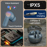pTron Bassbuds Indie in-Ear TWS Earbuds w/ 10mm Drivers, 45Hrs Playtime, Dual HD Mic & AI-ENC Calls, Custom EQ, Mobile App, Bluetooth V5.4 Earphones, Voice Assistant, Type C Charging & IPX5 (Gray)
