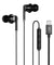 pTron Boom Play X6 in-Ear Type C Wired Earphones with Mic, 14mm Drivers for Pristine Sound, 1.2M Tangle-Free Cable, in-Line Controls, Snug-Fit & Wide Compatibility with C Type Devices (Black)