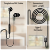 pTron Boom Play X6 in-Ear Type C Wired Earphones with Mic, 14mm Drivers for Pristine Sound, 1.2M Tangle-Free Cable, in-Line Controls, Snug-Fit & Wide Compatibility with C Type Devices (Black)