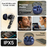 pTron Bassbuds Indie in-Ear TWS Earbuds w/ 10mm Drivers, 45Hrs Playtime, Dual HD Mic & AI-ENC Calls, Custom EQ, Mobile App, Bluetooth V5.4 Earphones, Voice Assistant, Type C Charging & IPX5 (Blue)