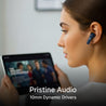 pTron Bassbuds Indie in-Ear TWS Earbuds w/ 10mm Drivers, 45Hrs Playtime, Dual HD Mic & AI-ENC Calls, Custom EQ, Mobile App, Bluetooth V5.4 Earphones, Voice Assistant, Type C Charging & IPX5 (Blue)