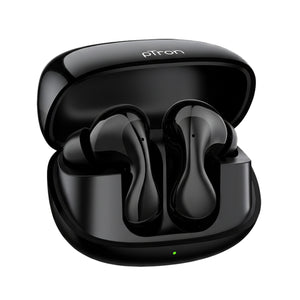 pTron Bassbuds Tango in-Ear TWS Ear Buds w/Custom EQ, 50hrs Playtime, Pristine Sound, Dual Mic, TruTalk ENC Calls, Mobile App, Wireless Bluetooth V6.0,Touch Controls, Type-C Charging, IPX5 (Space Black)