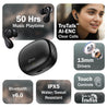 pTron Bassbuds Tango in-Ear TWS Ear Buds w/Custom EQ, 50hrs Playtime, Pristine Sound, Dual Mic, TruTalk ENC Calls, Mobile App, Wireless Bluetooth V6.0,Touch Controls, Type-C Charging, IPX5 (Space Black)