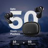 pTron Bassbuds Tango in-Ear TWS Ear Buds w/Custom EQ, 50hrs Playtime, Pristine Sound, Dual Mic, TruTalk ENC Calls, Mobile App, Wireless Bluetooth V6.0,Touch Controls, Type-C Charging, IPX5 (Space Black)