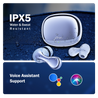 pTron Bassbuds Tango in-Ear TWS Ear Buds w/Custom EQ, 50hrs Playtime, Pristine Sound, Dual Mic, TruTalk ENC Calls, Mobile App, Wireless Bluetooth V6.0, Touch Controls, Type-C Charging, IPX5 (Light Blue)