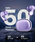 pTron Bassbuds Tango in-Ear TWS Ear Buds w/Custom EQ, 50hrs Playtime, Pristine Sound, Dual Mic, TruTalk ENC Calls, Mobile App, Wireless Bluetooth V6.0, Touch Controls, Type-C Charging, IPX5 (Lilac)