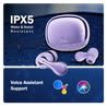 pTron Bassbuds Tango in-Ear TWS Ear Buds w/Custom EQ, 50hrs Playtime, Pristine Sound, Dual Mic, TruTalk ENC Calls, Mobile App, Wireless Bluetooth V6.0, Touch Controls, Type-C Charging, IPX5 (Lilac)