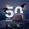 pTron Bassbuds Tango in-Ear TWS Ear Buds w/Custom EQ, 50hrs Playtime, Pristine Sound, Dual Mic, TruTalk ENC Calls, Mobile App, Wireless Bluetooth V6.0,Touch Controls, Type-C Charging, IPX5 (Nexua Black)