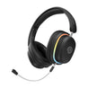 pTron Studio Xtreme, 70hrs Playtime, 40ms Low-Latency, Wireless Over Ear Headphones w/Detachable Mic & TruTalk ENC Calls, 40mm Drivers, RGB Lights, BT5.4, Dual Device Pairing & Type-C Charging (Black)