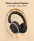 pTron Studio Xtreme, 70hrs Playtime, 40ms Low-Latency, Wireless Over Ear Headphones w/Detachable Mic & TruTalk ENC Calls, 40mm Drivers, RGB Lights, BT5.4, Dual Device Pairing & Type-C Charging (Black)