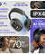 pTron Studio Pixel, 70hrs Playtime, Wireless Over Ear Headphones w/HD Mic, TruTalk AI-ENC Calls, 40mm Drivers, Pristine Sound, RGB Display, BT5.3, Dual Device Pairing & Type-C Charging (Jet Black)