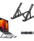 pTron DeskMate M1 15.6" Laptop Stand, 7 Adjustable Height, Metal Alloy, Foldable, Portable Tabletop Laptop/Desktop Riser Stand Holder Compatible for MacBook, HP, Dell, Lenovo & All Other Notebook (Black)
