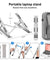 pTron DeskMate M1 15.6" Laptop Stand, 7 Adjustable Height, Metal Alloy, Foldable, Portable Tabletop Laptop/Desktop Riser Stand Holder Compatible for MacBook, HP, Dell, Lenovo & All Other Notebook (Silver)