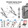 pTron DeskMate M1 15.6" Laptop Stand, 7 Adjustable Height, Metal Alloy, Foldable, Portable Tabletop Laptop/Desktop Riser Stand Holder Compatible for MacBook, HP, Dell, Lenovo & All Other Notebook (Silver)