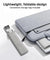 pTron DeskMate M1 15.6" Laptop Stand, 7 Adjustable Height, Metal Alloy, Foldable, Portable Tabletop Laptop/Desktop Riser Stand Holder Compatible for MacBook, HP, Dell, Lenovo & All Other Notebook (Silver)