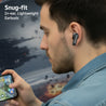 pTron Bassbuds Turbo in-Ear TWS Earbuds w/ 40ms Low-Latency, 50Hrs Playtime, Custom EQ, App Support, Dual Mic, TruTalk AI-ENC Calls, Immersive Sound, RGB Lights, Bluetooth V6.0, IPX5 (Raven Black)
