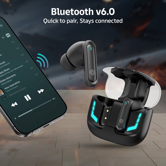 PTron Bassbuds Turbo In Ear TWS Earbuds W 40ms Low Latency 50Hrs Pla ptron-bassbuds-turbo-in-ear-tws-earbuds-w-40ms-low-latency-50hrs-pla
