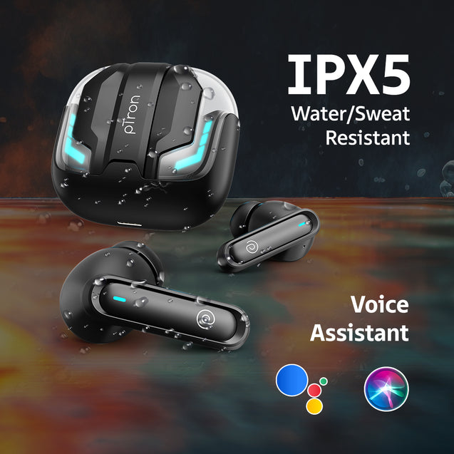 PTron Bassbuds Turbo In Ear TWS Earbuds W 40ms Low Latency 50Hrs Pla ptron-bassbuds-turbo-in-ear-tws-earbuds-w-40ms-low-latency-50hrs-pla