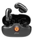 pTron Bassbuds Vortex Clips Wireless Open Ear Earbuds w/Chrome Finish, SafeBeats Tech, 50Hrs Playtime, Dual HD Mic w/AI-ENC, 10mm Driver, Pristine Sound, BTv5.4 Earclips, Type C Charging (Obsidian)
