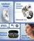 pTron Bassbuds Vortex Clips Wireless Open Ear Earbuds w/Chrome Finish, SafeBeats Tech, 50Hrs Playtime, Dual HD Mic w/AI-ENC, 10mm Driver, Pristine Sound, BTv5.4 Earclips, Type C Charging (Obsidian)