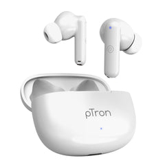 pTron Bassbuds Air in-Ear TWS Ear Buds w/ 13mm Driver, Pristine Sound, 32Hrs Playtime, Clear Calls, BTv5.1 Wireless Earphones, Type C Fast Charging, Voice Assist & IPX4 Water Resistant (Snow White)