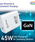 pTron Volta FC22 Compatible for Samsung 45W Charger, Type C Superfast GaN Charger for Samsung Galaxy S23/S23+/S22 Ultra/S22+/S22, Note 10/Note 20/S20/S21/S10/S9/S8, Galaxy Tab S7/S8 (Snow White)