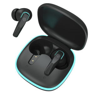 pTron Zenbuds Evo X2 in-Ear TWS Ear Buds w/ 4 Mic & TruTalk AI-ENC Calls, 50Hrs Playtime, 40ms Low Latency Sync, BT5.3 Wireless Earphones, Type-C Fast Charging & IPX5 Water Resistant (Coal Black)