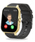 pTron Force X10 Bluetooth Calling Smartwatch w/ 1.7" Full Touch TFT Square Display, Real Heart Rate Monitor, SpO2, Watch Faces, 5 Days Runtime, Fitness Trackers & IP68 Waterproof (Jet Black & Gold)