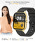 pTron Force X10 Bluetooth Calling Smartwatch w/ 1.7" Full Touch TFT Square Display, Real Heart Rate Monitor, SpO2, Watch Faces, 5 Days Runtime, Fitness Trackers & IP68 Waterproof (Jet Black & Gold)