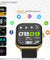 pTron Force X10 Bluetooth Calling Smartwatch w/ 1.7" Full Touch TFT Square Display, Real Heart Rate Monitor, SpO2, Watch Faces, 5 Days Runtime, Fitness Trackers & IP68 Waterproof (Jet Black & Gold)