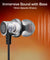 pTron Tangentbeat V2 w/ 50Hrs Playtime, 13mm Drivers, Dual-Device Pairing, Bluetooth 5.4 Wireless in-Ear Earphones w/Mic, Hall Switch Feature, Magnetic Earbuds, Type-C Fast Charging & IPX5 (Obsidian)