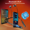 pTron Tangentbeat V2 w/ 50Hrs Playtime, 13mm Drivers, Dual-Device Pairing, Bluetooth 5.4 Wireless in-Ear Earphones w/Mic, Hall Switch Feature, Magnetic Earbuds, Type-C Fast Charging & IPX5 (Obsidian)