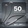 pTron Tangent Eon w/ 50Hrs Playtime, Immersive Sound, HD Mic & AI-ENC Clear Calls, Dual-Device Pairing, Magnetic On/Off Function, BT5.4 Wireless Neckband, Voice Asst., Type-C Charging & IPX5 (Obsidian)